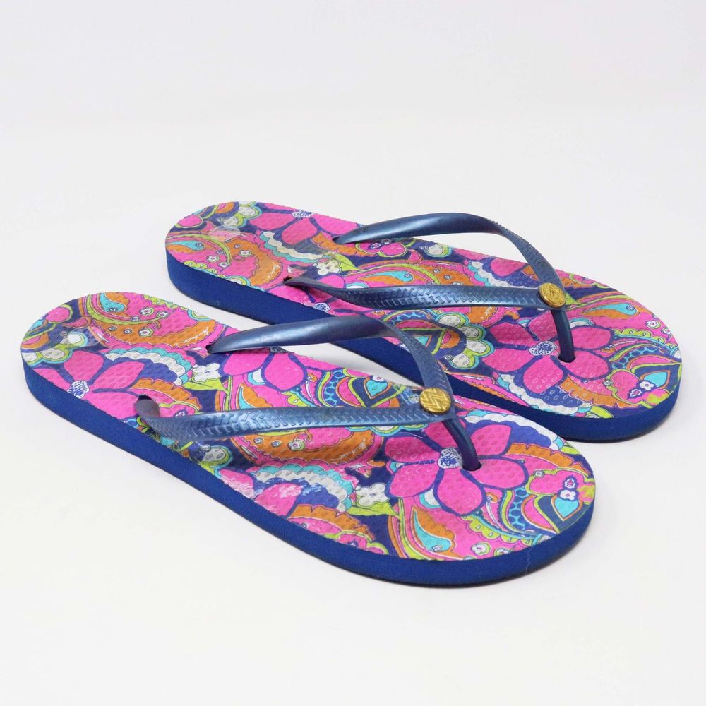 Macbeth Floral Hippie Boho Flip Flops